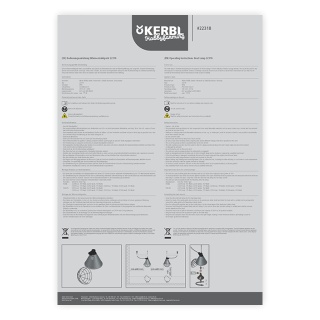 Használati útmutató – infralámpa búra fényerősség-kapcsolóval