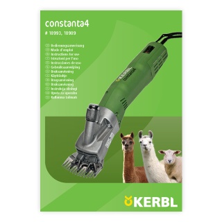 Használati útmutató – Constanta4 nyírógép, 13/4 késekkel