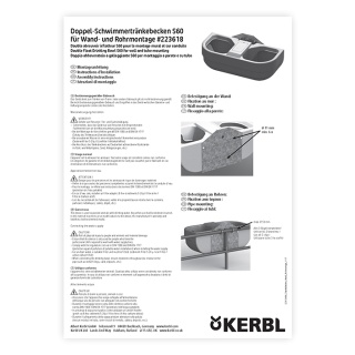 Használati útmutató – szinttartó dupla itató, 58 literes