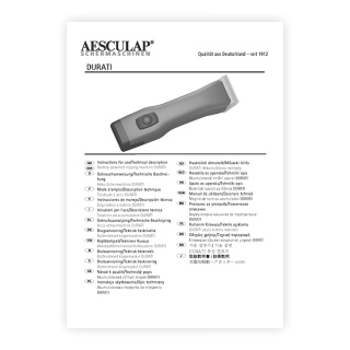 Használati útmutató – Aesculap DuratiVet