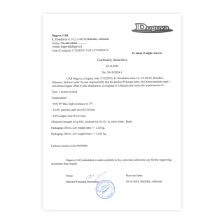 Megfelelőségi nyilatkozat - 0345