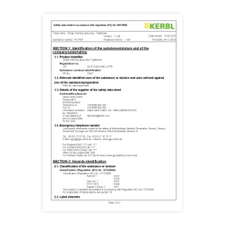Biztonsági adatlap - 0697