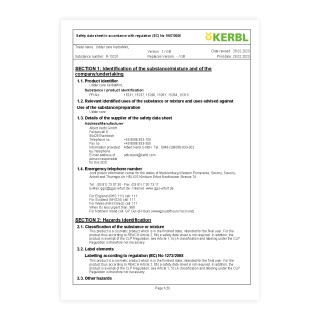 Biztonsági adatlap - 0711, 0712