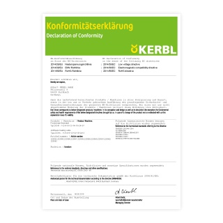 Megfelelőségi nyilatkozat - Fűtőkábel termosztáttal, Kerbl