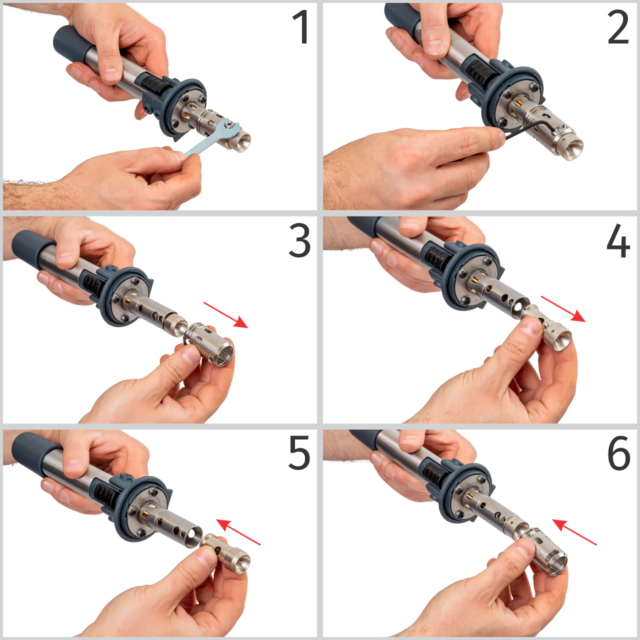 A szarvtalanító fejének cseréje