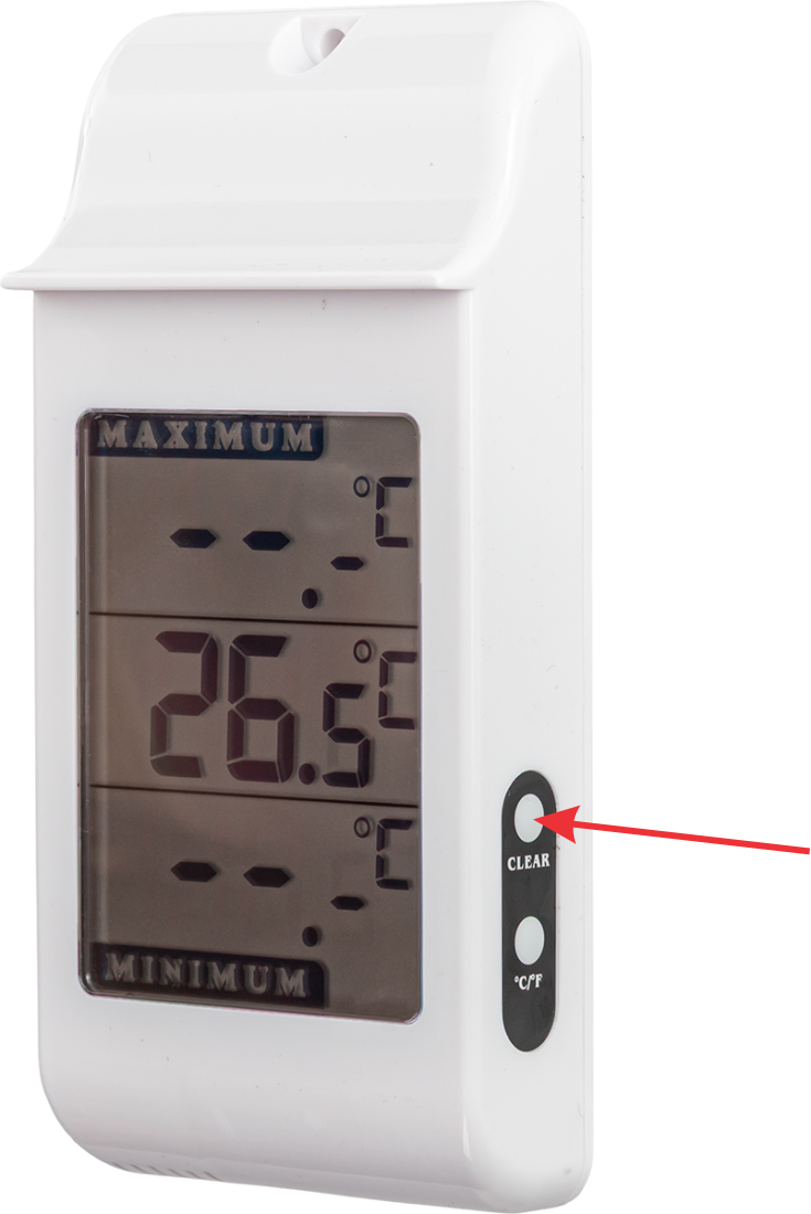 A kijelző °C / °F közötti átváltása a gomb megnyomásával