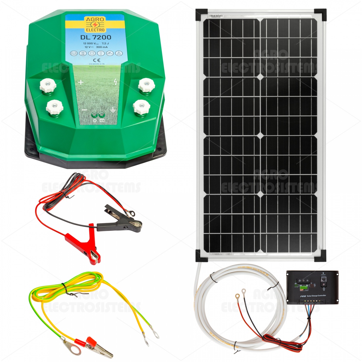 DL 7200 villanypásztor készülék, 12 V, 7,2 Joule, napelemes rendszerrel