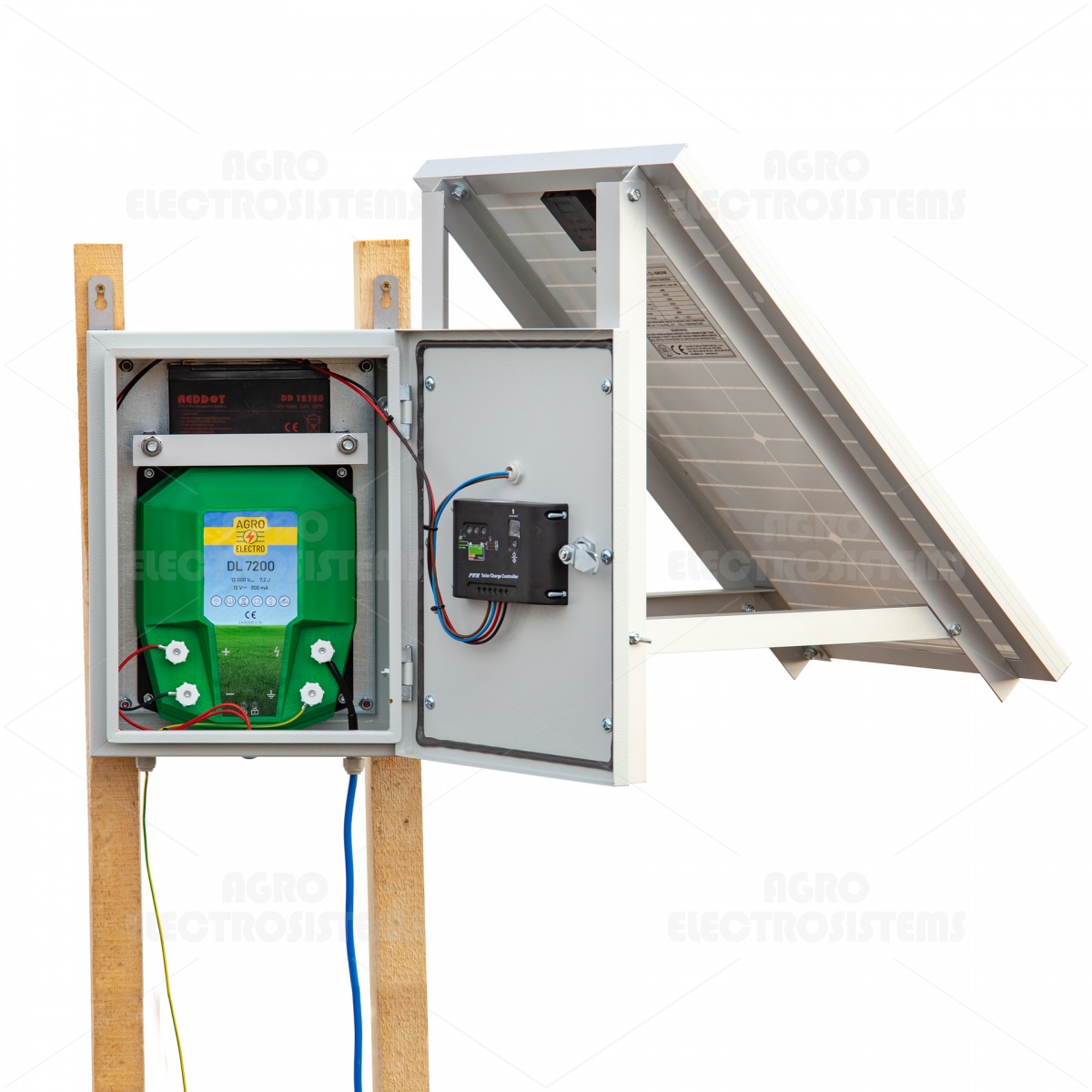 Kompakt DL 7200 villanypásztor készülék 50 W-os napelemes rendszerrel