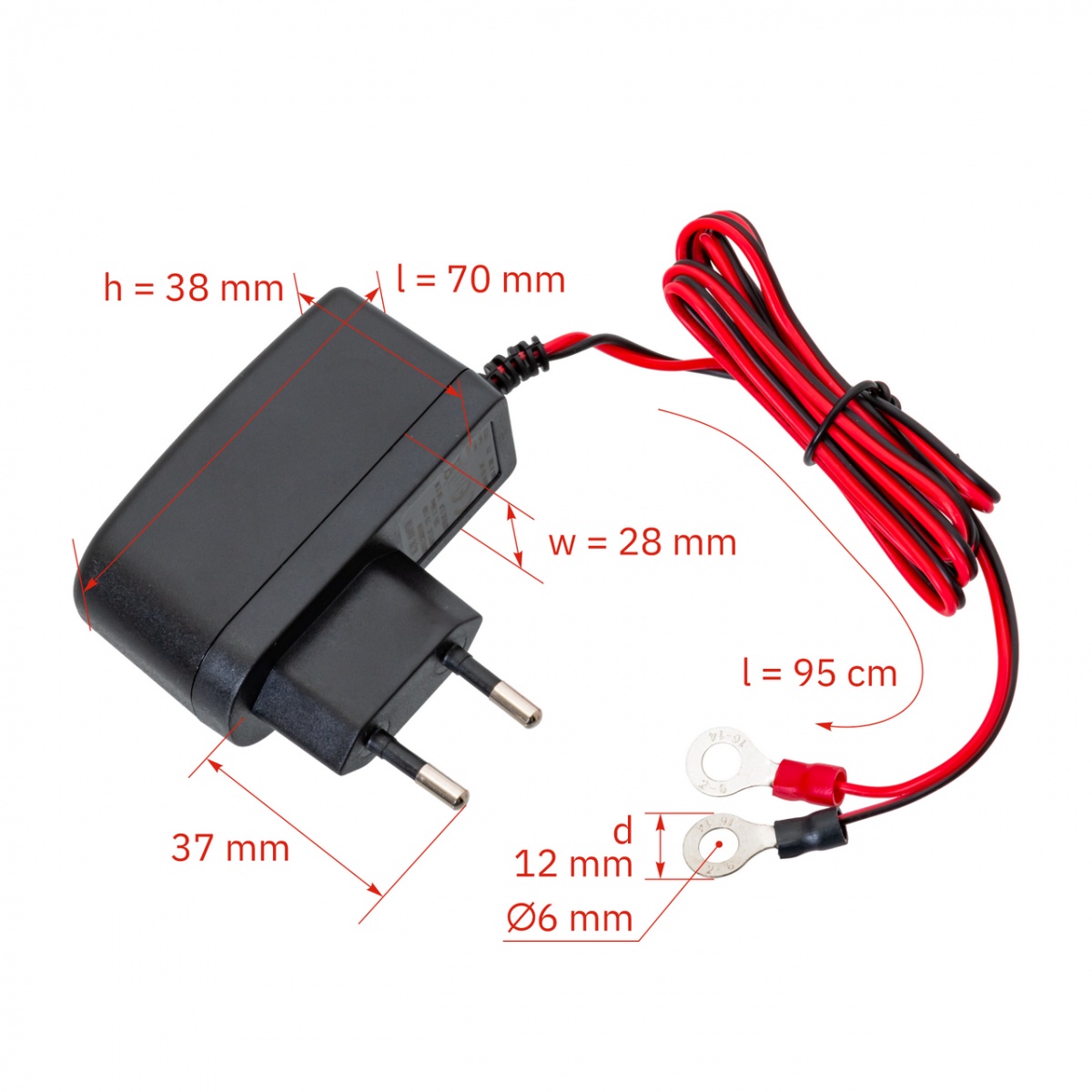 Hálózati adapter, 230/12 V, kapcsolóüzemű tápegység