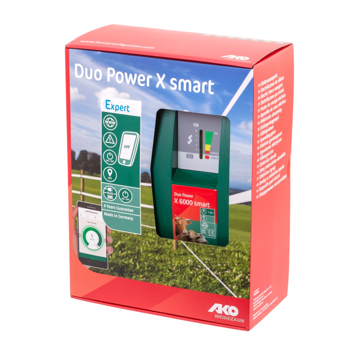 AKO Duo Power X 6000 Smart villanypásztor készülék, 230/12 V, 5 Joule