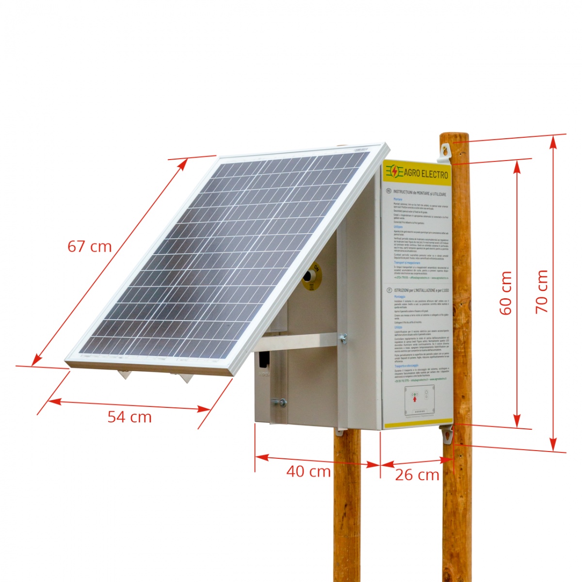 Kompakt DL 7200 villanypásztor készülék 50 W-os napelemes rendszerrel
