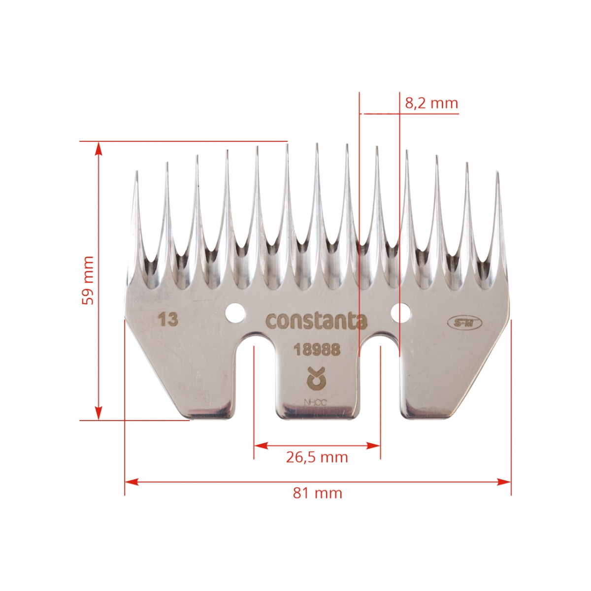 Constanta4 nyírógép kés, alsó, 13 fogas