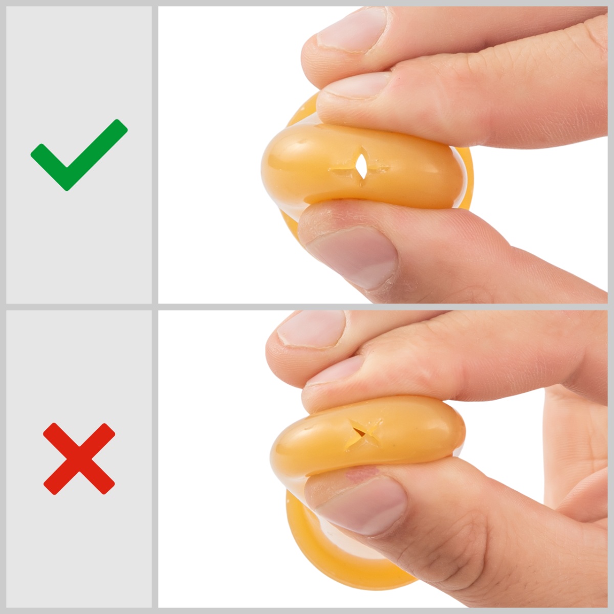 Kúpos latexcumi keresztnyílással