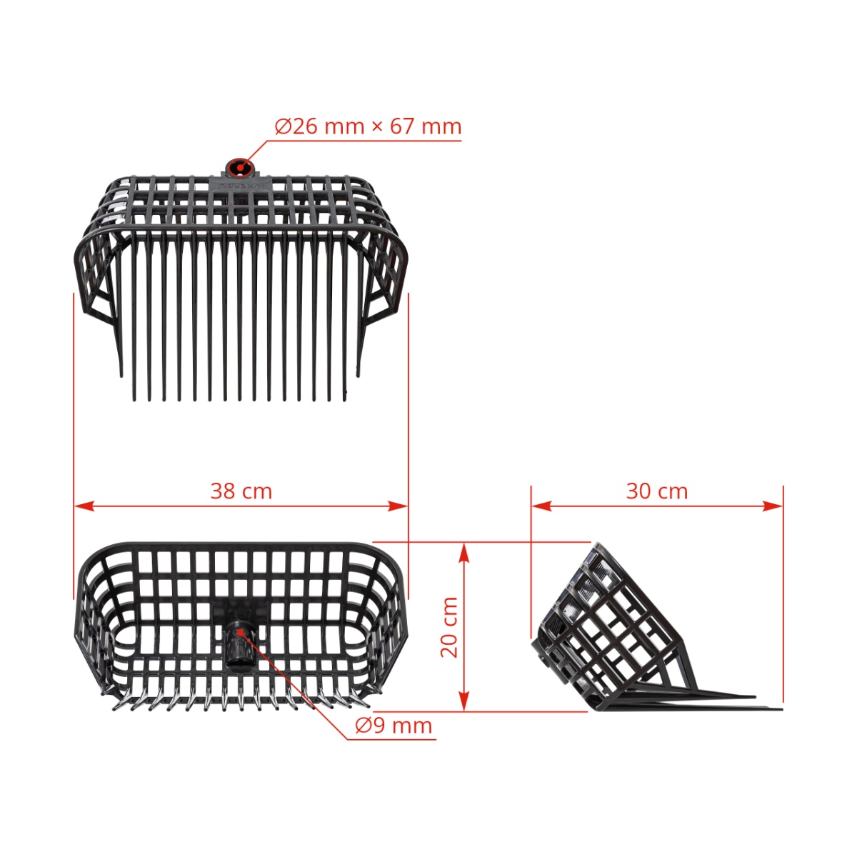 MaxiFork trágyavilla, fekete