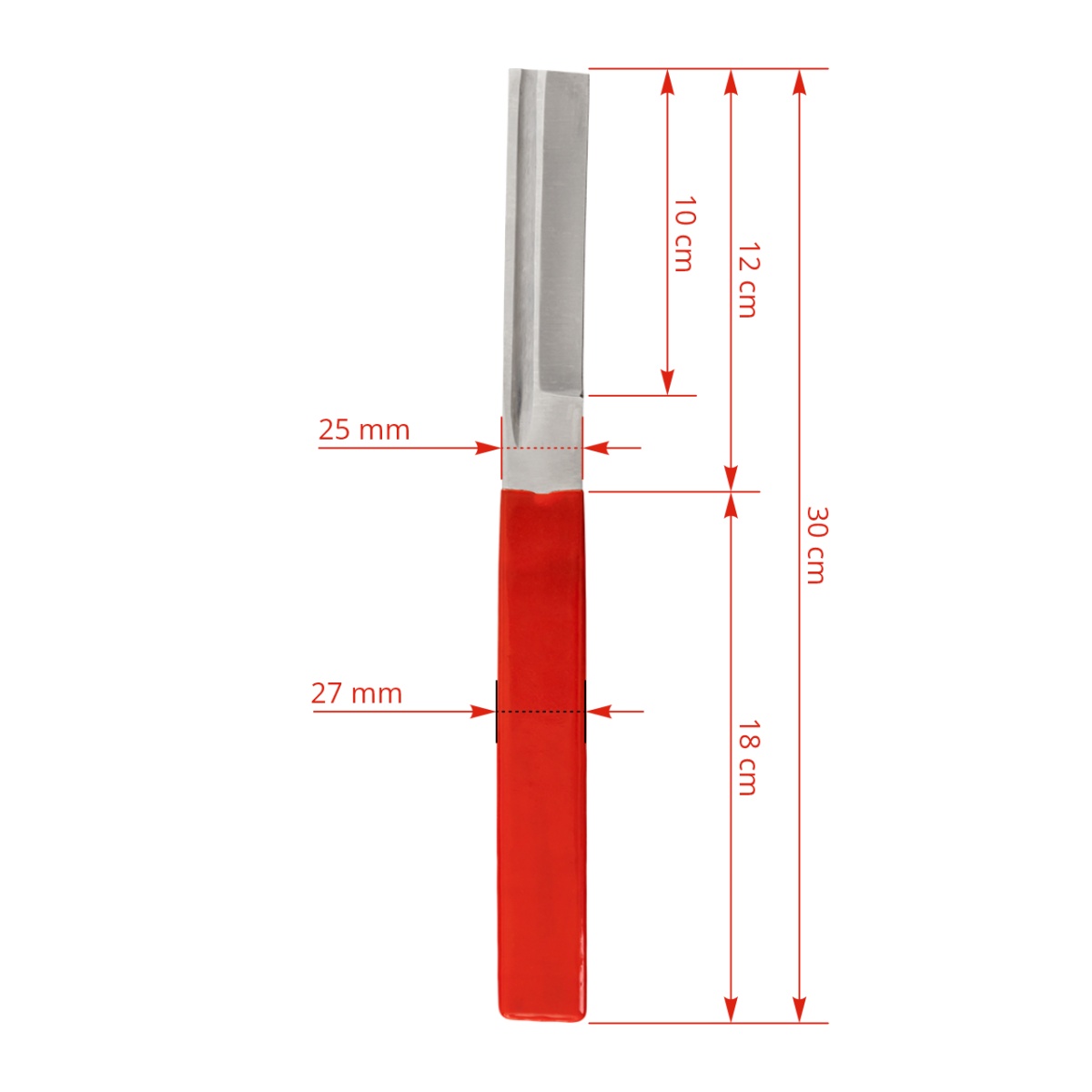 Egyenes pataápoló kés, 30 cm