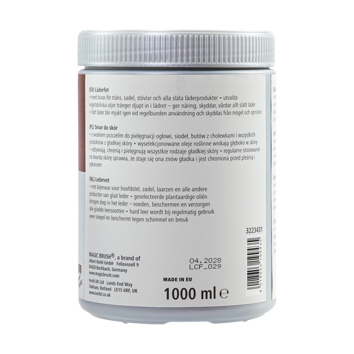 Bőrápoló zsír, MagicBrush, 1000 ml