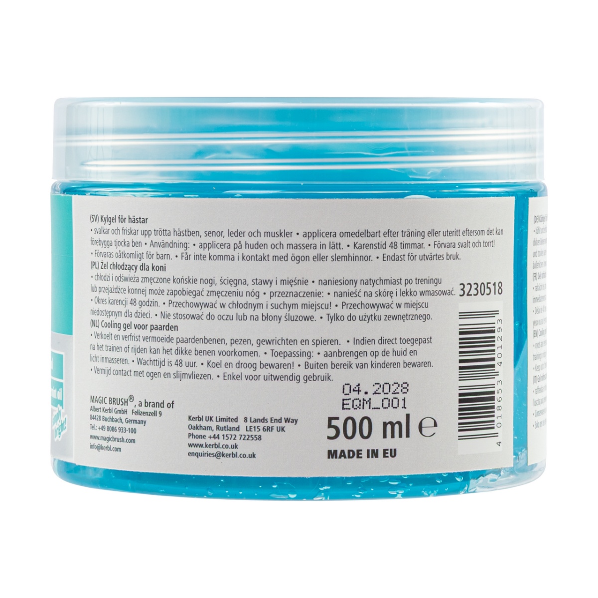 Hűsítő gél lovaknak, MagicBrush EquiMint, 500 ml