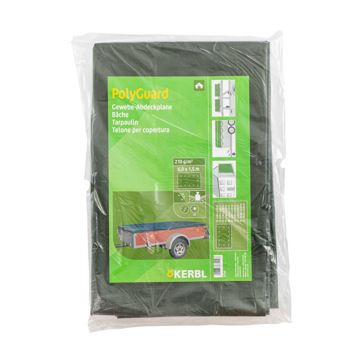 Védőponyva, PolyGuard, 210 g/m², 6 × 1,5 m