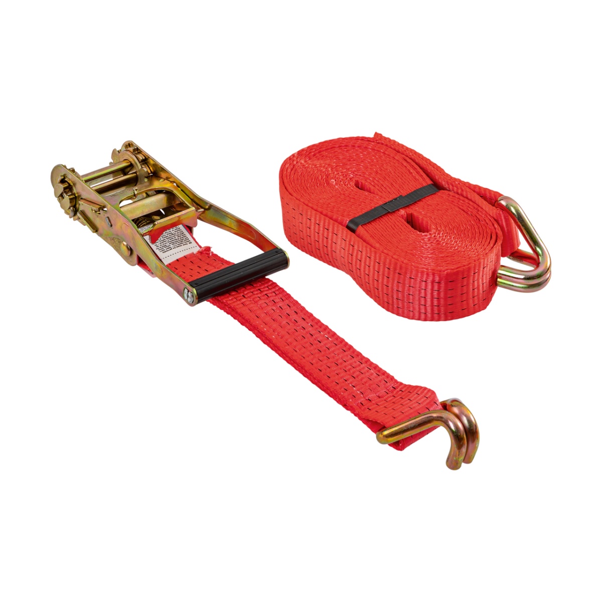 Racsnis rögzítőheveder, piros, 5000 kg, 50 mm × 8 m