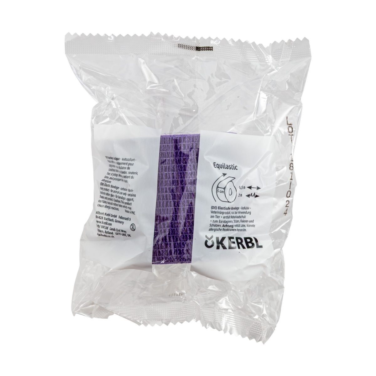 Öntapadó patakötöző, Equilastic, lila, 450 × 5 cm