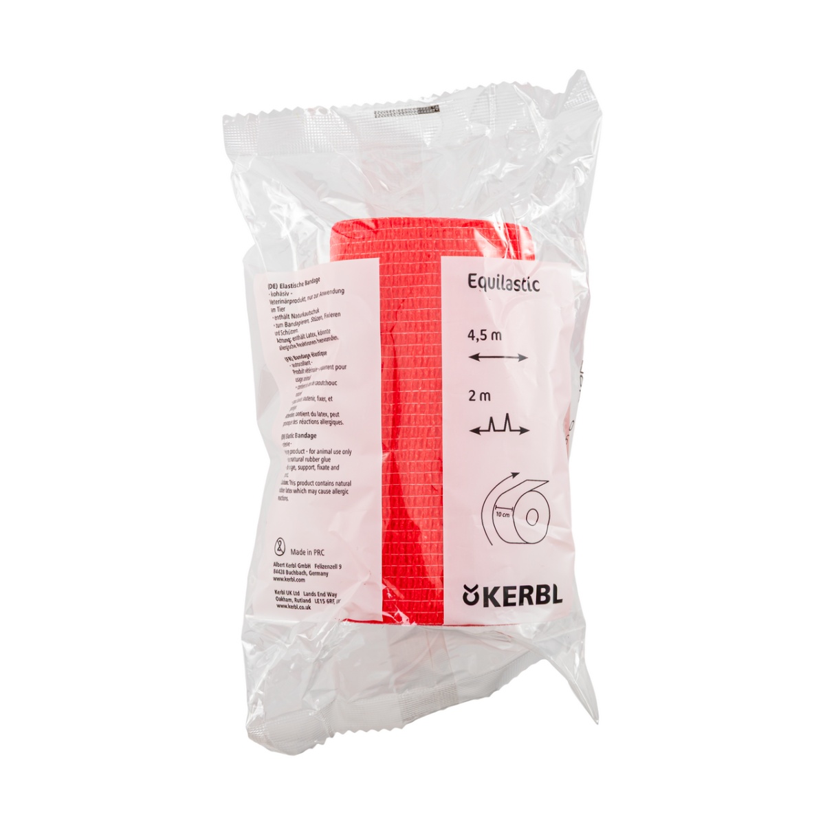 Öntapadó patakötöző, Equilastic, piros, 450 × 10 cm