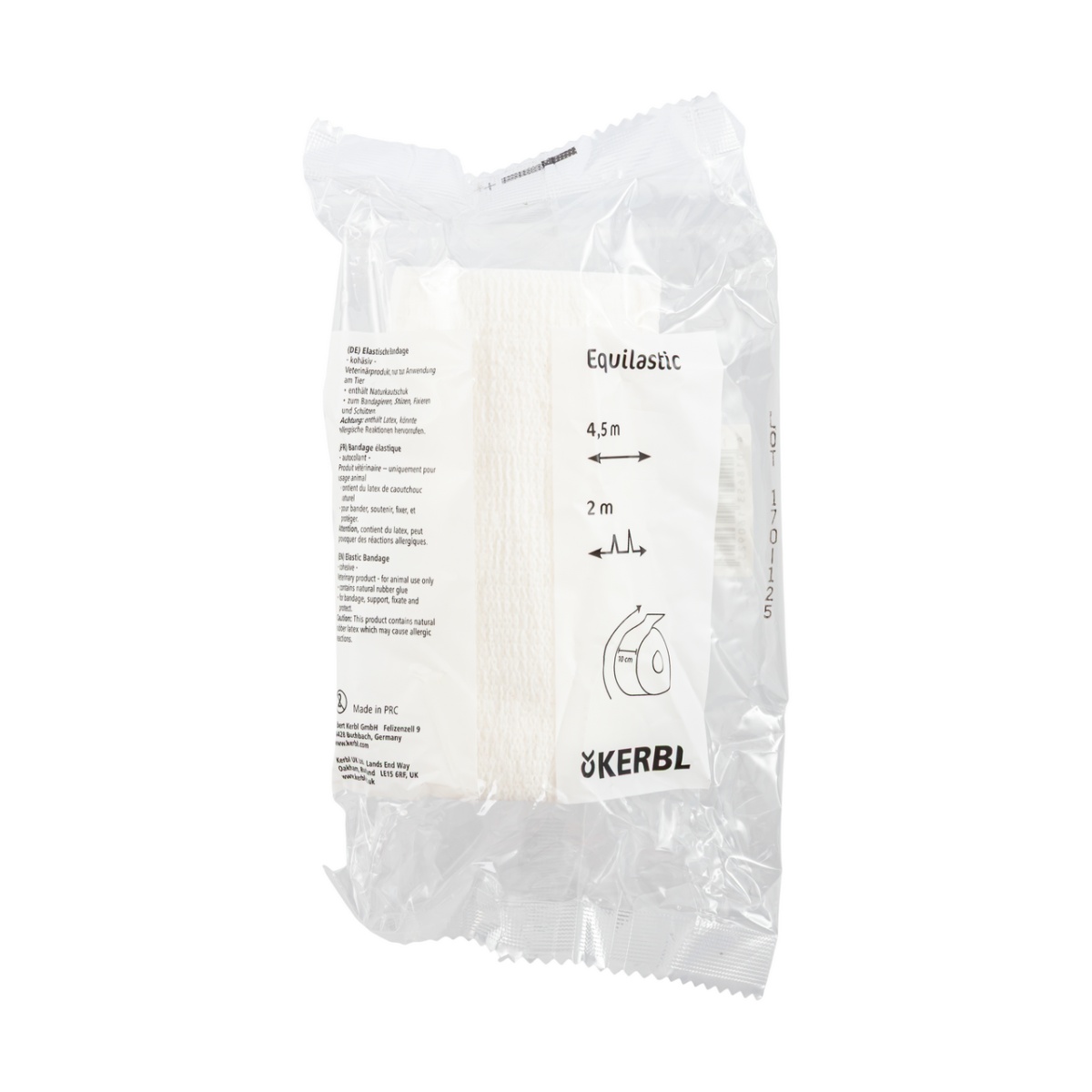 Öntapadó patakötöző, Equilastic, fehér, 450 × 10 cm