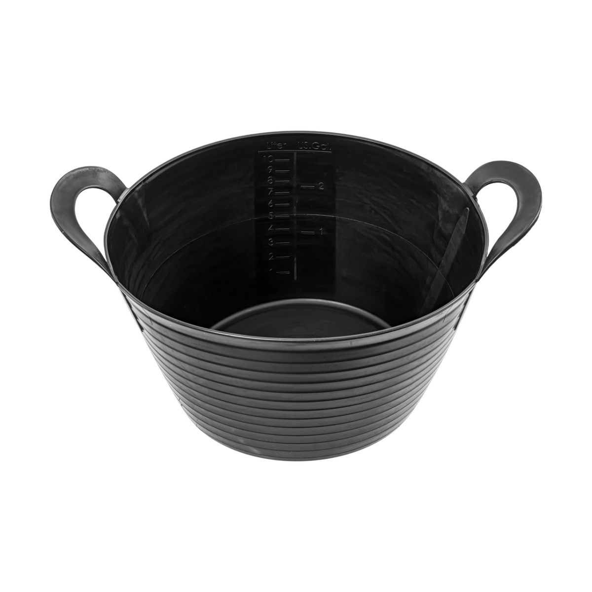 Rugalmas műanyag vödör, Flexbag, fekete, 12 literes