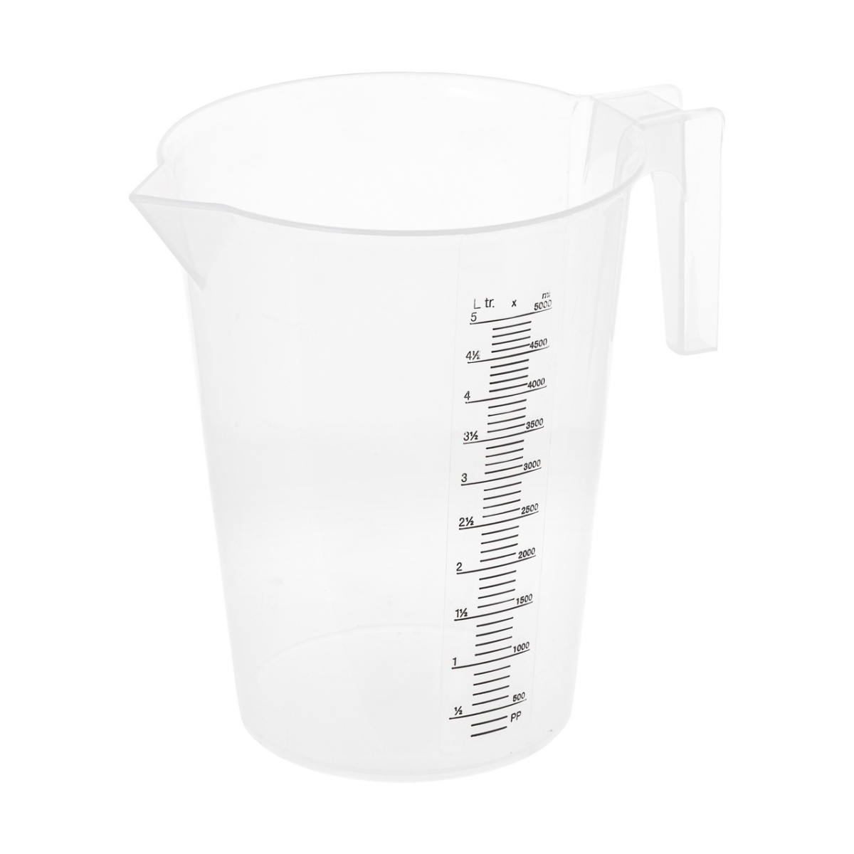 Mérőkanna, műanyag, 5 literes