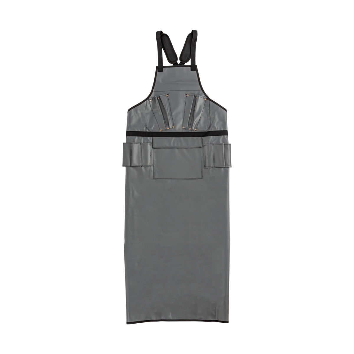 Körmöző és nyíró kötény, lábkivágás nélkül, 123 × 73 cm