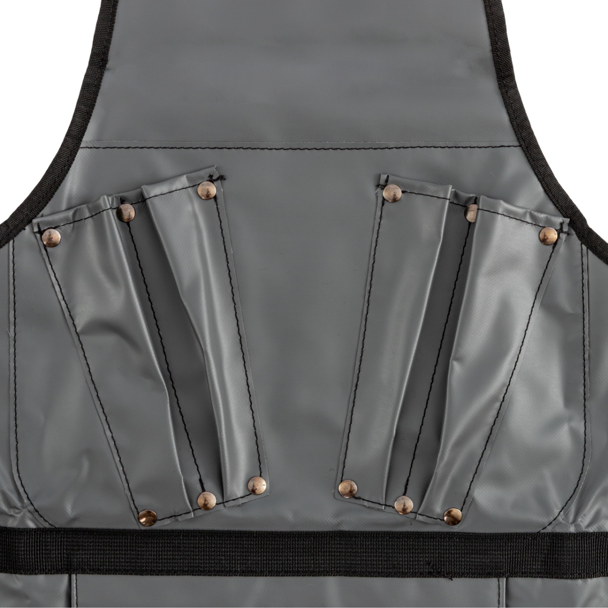 Körmöző és nyíró kötény, lábkivágás nélkül, 123 × 73 cm