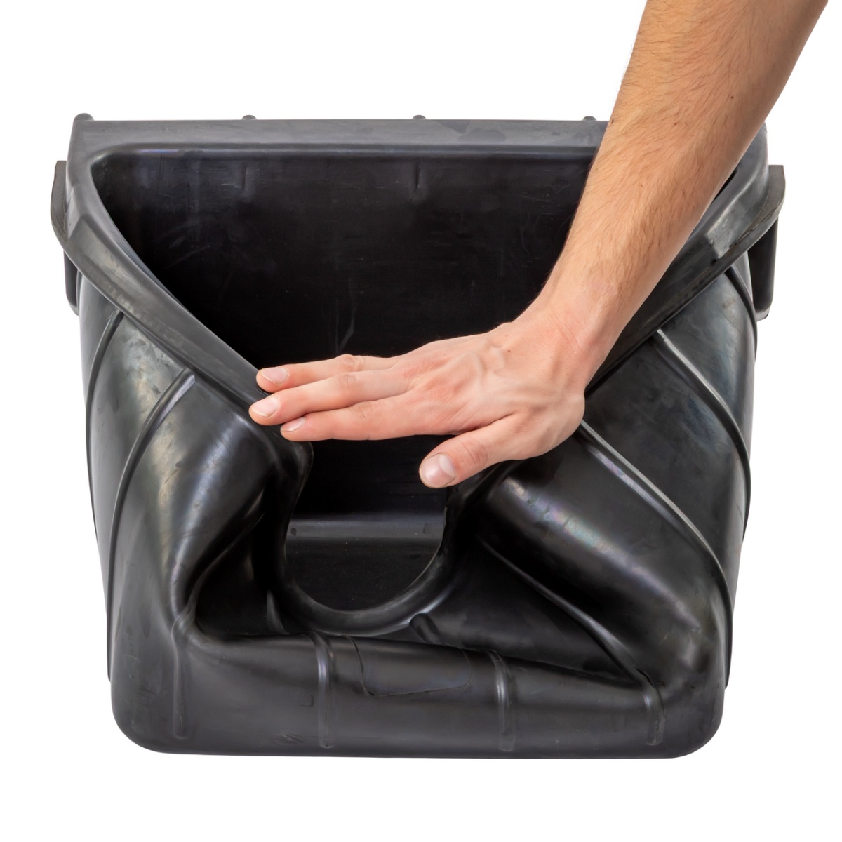 Téglalap alakú etetővályú, gumiból, fekete, 20 literes
