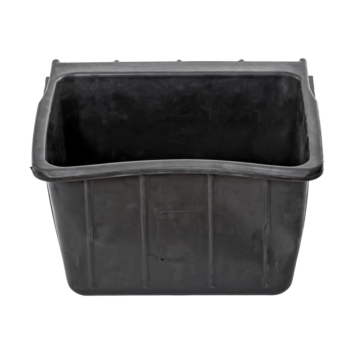 Téglalap alakú etetővályú, gumiból, fekete, 20 literes