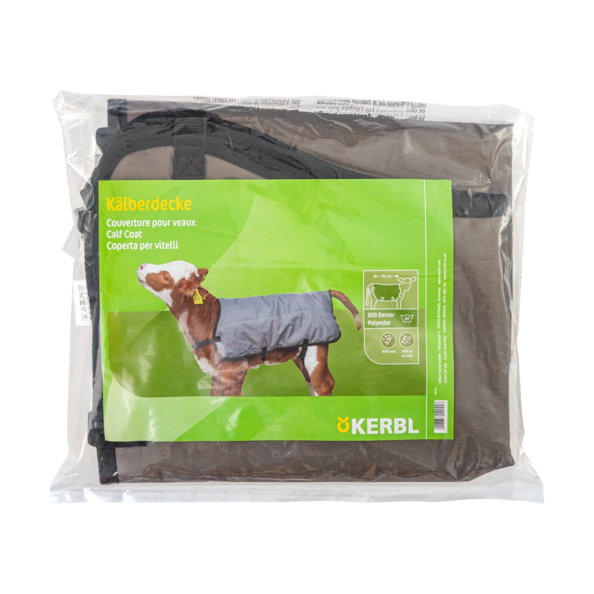 Vízálló borjútakaró, szürke, 70 × 70 cm