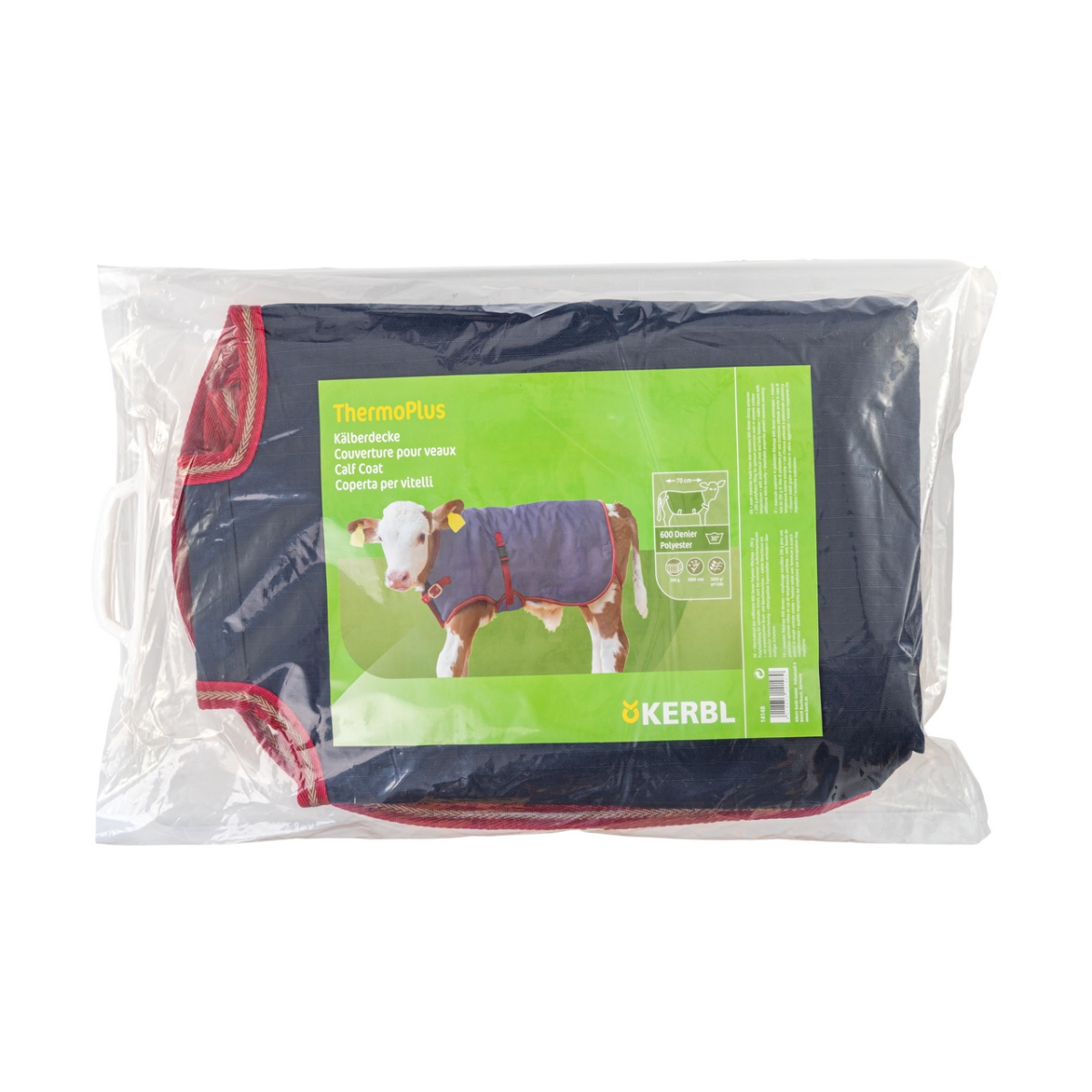 Vízálló borjútakaró, ThermoPlus, sötétkék, 70 × 70 cm