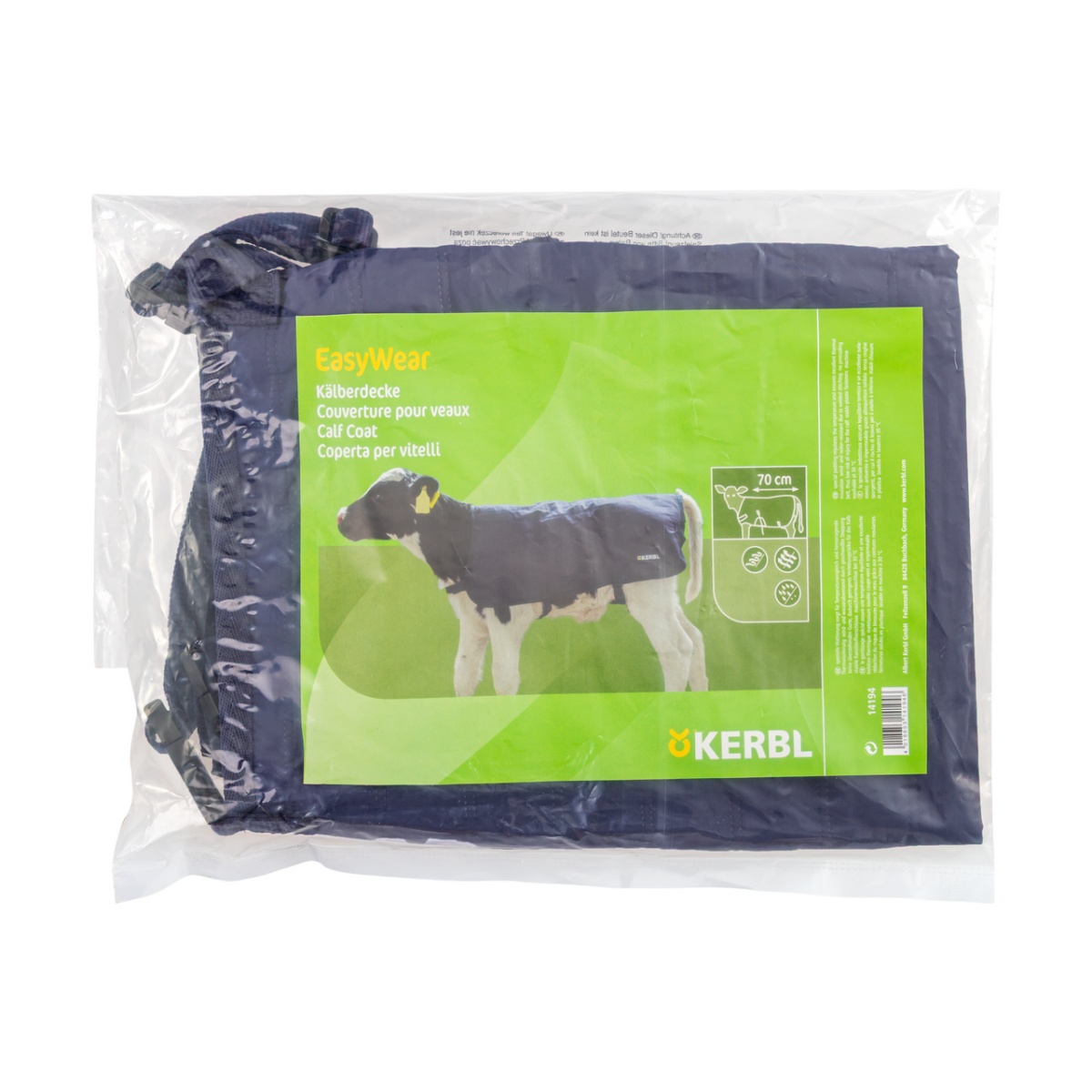 Vízálló borjútakaró, EasyWear, sötétkék, 70 × 70 cm