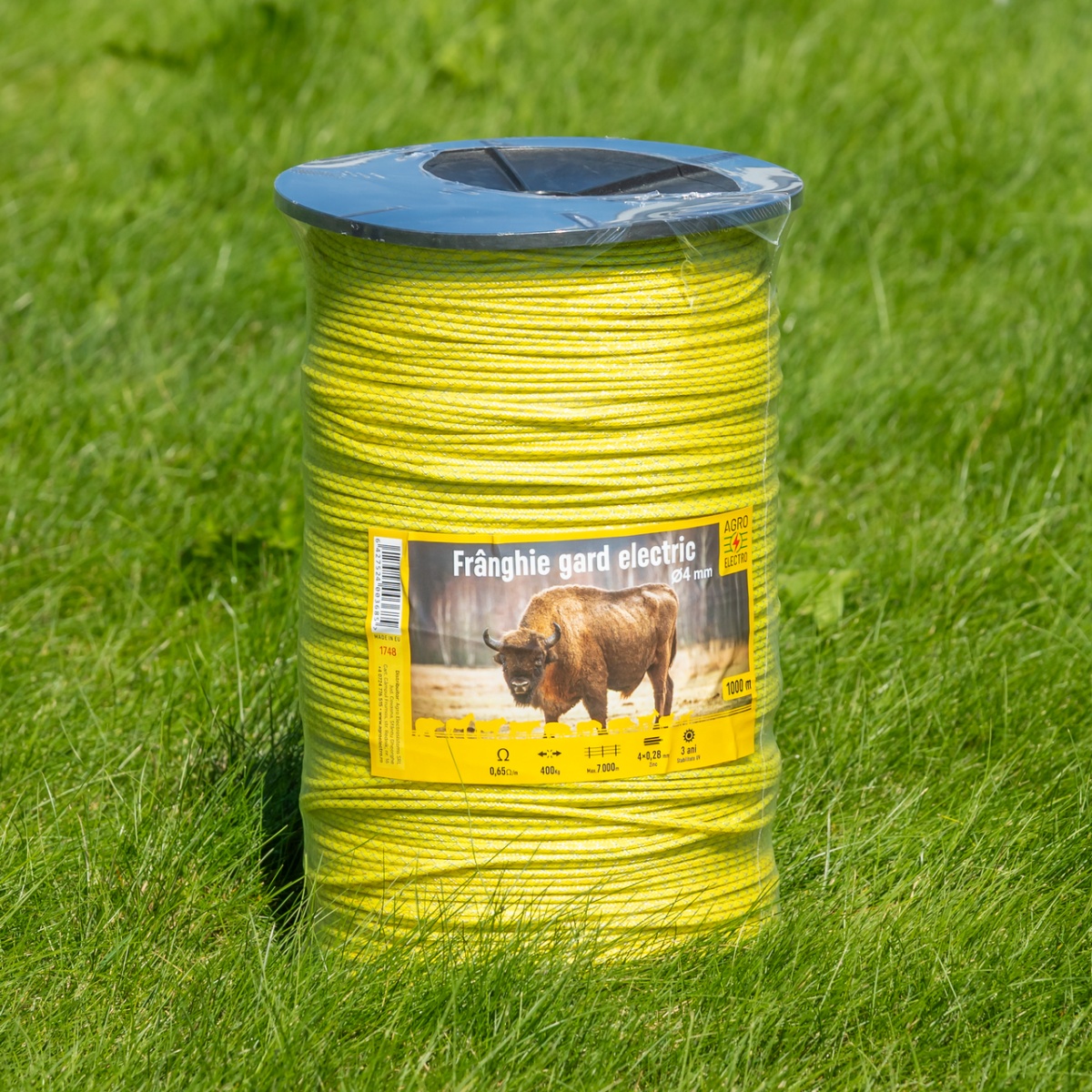 Fonott villanypásztor kötél - 1000 m - 400 kg - 0,65 Ω/m