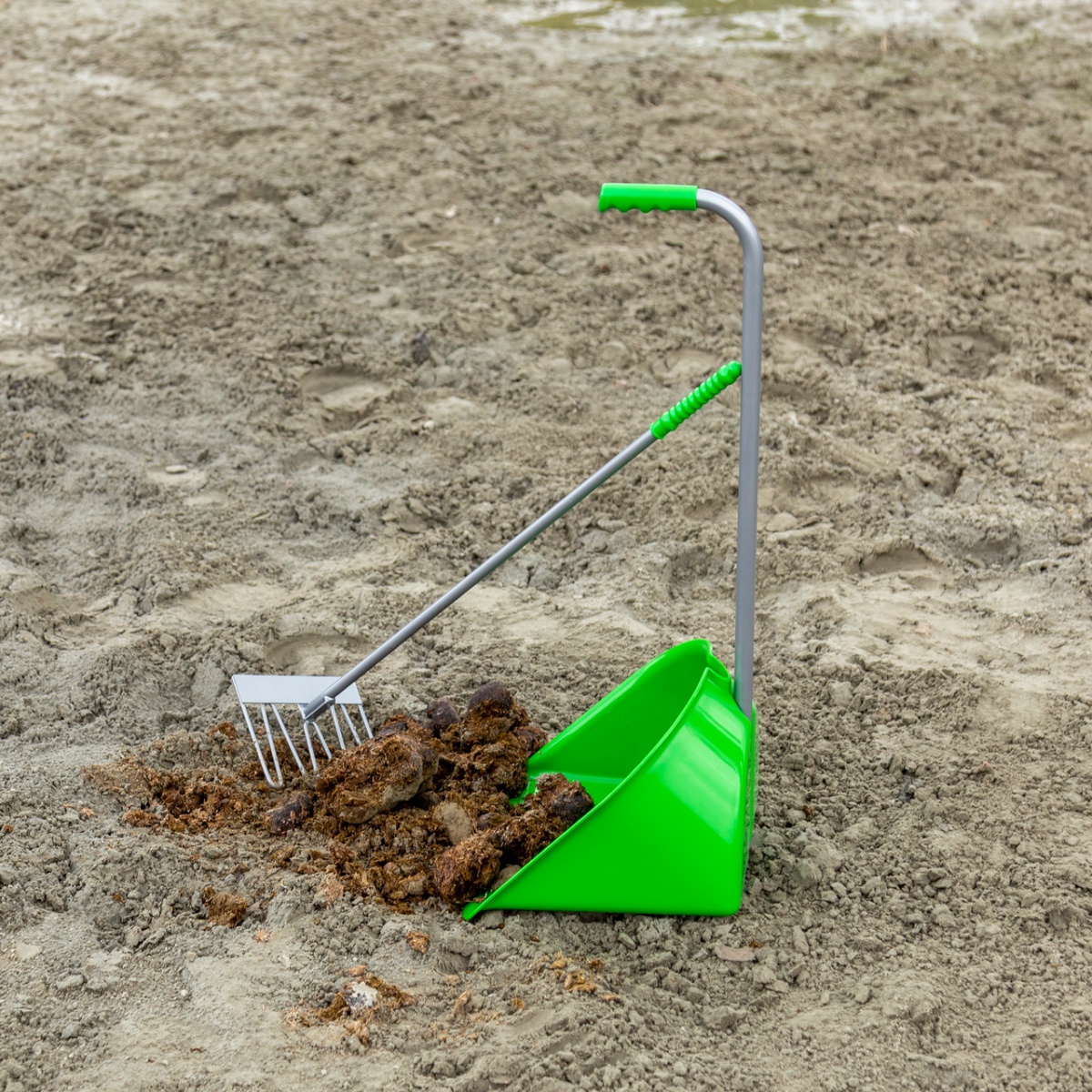 Mistboy trágyalapát gereblyével, zöld, 75 cm