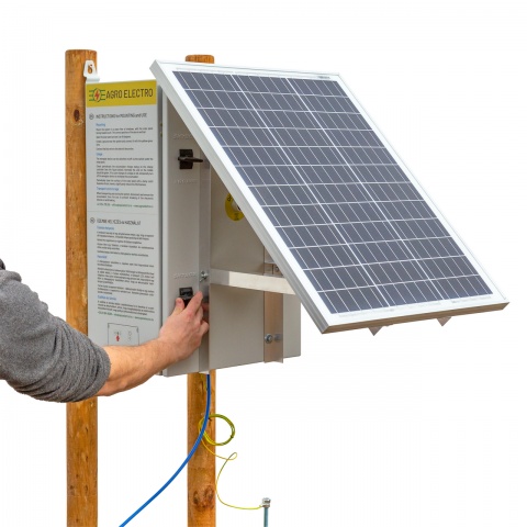 Kompakt DL 7200 villanypásztor készülék 50 W-os napelemes rendszerrel
