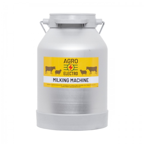 Alumínium sajtár fejőgéphez, 25 liter