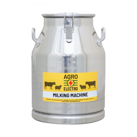 0605 - Inox tejhordó kondér, csatos fedéllel, 30 liter - 64500 Ft