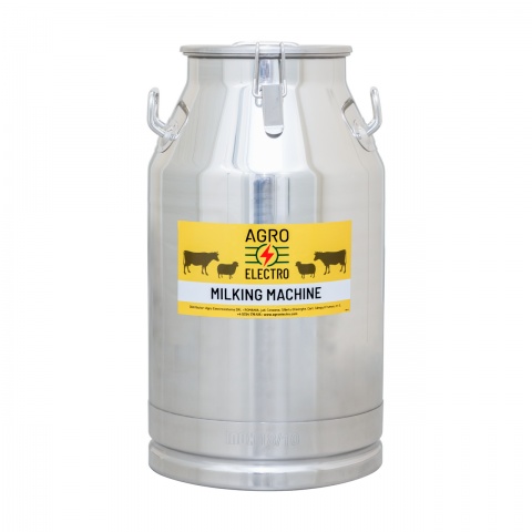 0606 - Inox tejhordó kondér, csatos fedéllel, 40 liter - 67600 Ft