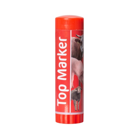 0705 - TopMarker ideiglenes állatjelölő zsírkréta, piros, 60 ml - 620 Ft