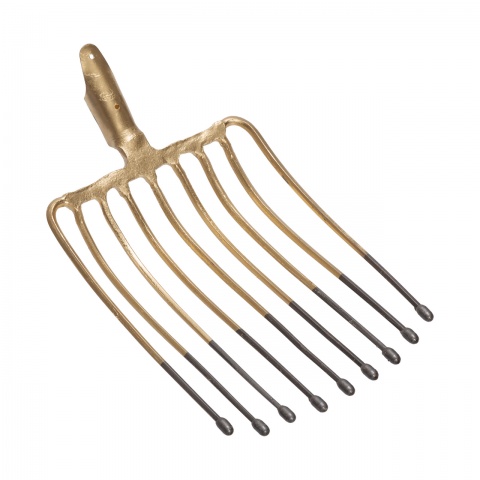 0723 - Krumpliszedő villa, 9 ágú, nyél nélkül, 27 × 36 cm - 27290 Ft