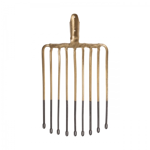 Krumpliszedő villa, 9 ágú, nyél nélkül, 27 × 36 cm