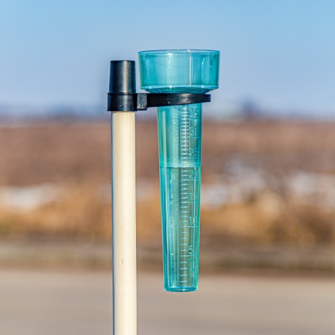 Esőmérő, pluviométer, 1 ml-es beosztással, 40 l/m²