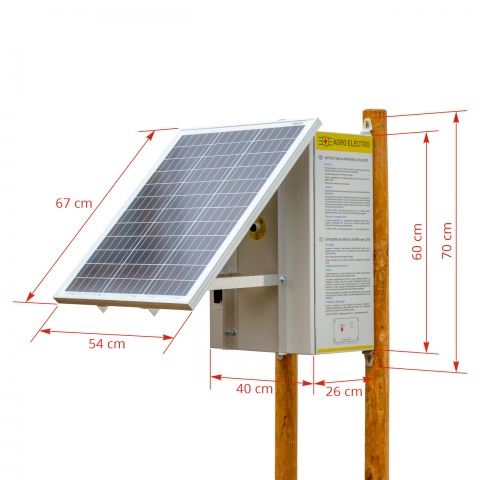 Kompakt DL 7200 villanypásztor készülék 50 W-os napelemes rendszerrel