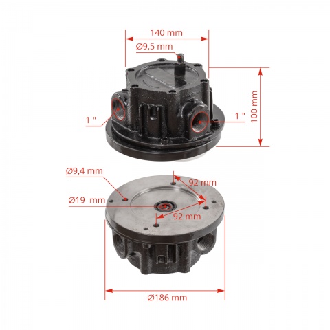 Vákuumpumpa fejőgépekhez, 70 mm (200 liter/perc), motor nélkül