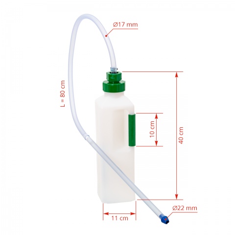 Borjúitató palack folyadék adagolására, 3000 ml, szondával