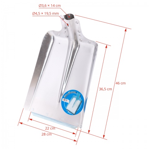 Alumínium lapát, 28 × 36,5 cm