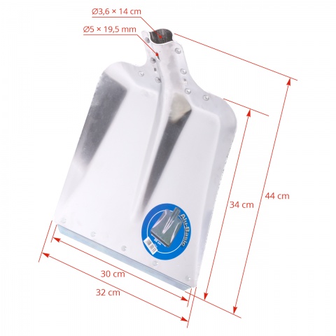 Alumínium lapát, 32 × 34 cm